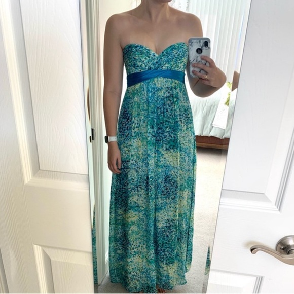 BCBG MaxAzria Metallic Chiffon Dress - Picture 4 of 13